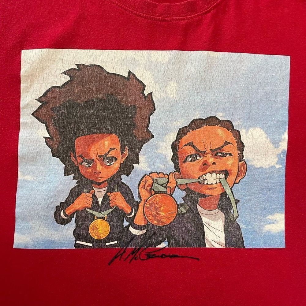 2006 The Boondocks Riley/Huey Aaron McGruder Signed T-Shirt Mens M - Picture 3 of 7